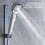 (Silver) 4-Mode Handheld Pressurized Shower Head with Pause Switch, High Pressure Shower Head, Adjustable Shower Nozzle Filter for Bathroom 3