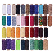 42 PCS 150D small roll hand-sewn flat wax thread upper sole thread leather thread 12 meters/Roll