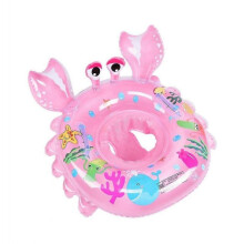 (Pink) Baby Swimming Ring, Inflatable Pool Swimming Ring, PVC Baby Swimming Aid with Safty Seat, for Kids Toddlers Ages 6-36 Months
