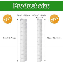(4Pcs Green) Tree Trunk Protector, 4Pcs Plastic Spiral Tree Guard, Plastic Tree Bark Wraps to Protect Bark from Animals and Lawn Mowers