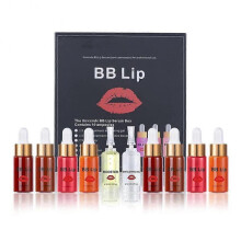 BB Lips Serum Kit, Semi Permanent Make-up Treatment, Lip Gloss BB Lip Serum for Lip Pigment, Including 4 Colors Liquid Lip Pigments