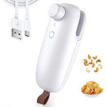 (White) Mini Foil Sealer, USB Rechargeable Mini Foil Sealer, Sealing Machine, Bags Welding Machine, Bag Welder