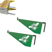 (Green) 2pcs Beehive Inspection Brackets, Beehive Frame Holder, Stainless Steel Beehive Frame Perch, Bee Hive Stand, Bee Boxes Beekeeping Supplies