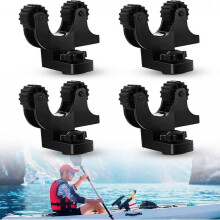 4Pcs Summer Kayak Paddle Holder, Flexible Kayak Track Mount, Kayak Fishing Accessories, Paddle Fixed Buckle Plastic Holder