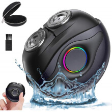 Mini Shaver, Portable Electric Shaver with RGB Light, Electric Razor for Men, Pocket Shaver, Wet and Dry Shaver for Travel, IPX67 Waterproof