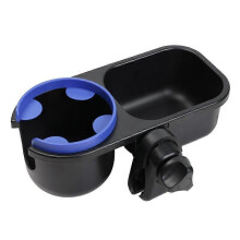 (Blue) Stroller Snack Holder, Universal Stroller Accessories with Stroller Cup Holder and Stroller Tray to Hold Snack Cups