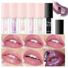 6Pcs Color Changing Lip Oil Light Lipgloss Set, Moisturizing Hydrating Lip Glow Oil Lip Gloss Kit High Shine Lip Plumping Glass Finish Lip Gloss