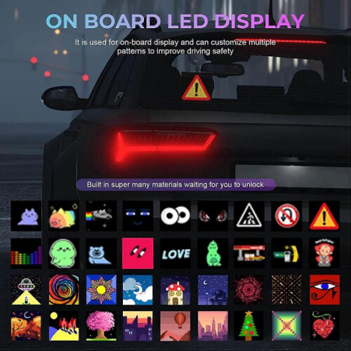 Pixel Display Screen, Smartphone App Control LED Car Sign Screen, Custom Text Pattern Animation Programmable LED Screen 1