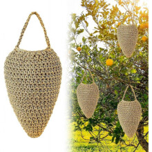 3 Pack Crochet Fake Wasp Nest, 12.67.8 Inch Faux Hanging Wasp Hornets Hive Nests Artificial Waterproof Wasp Nest Decoration for Patio Eaves Yard Home