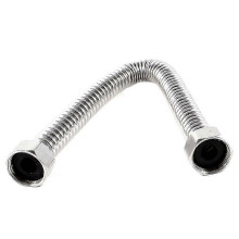 (As show, One size) Bathroom 19mm Stainless Steel Shower Hose Shower Hose 30cm Silver Zekai