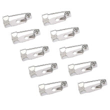 (As show, One size) 50pcs Pins Lapel Pins Safety Pin 15mm For Diy Brooch Pins / Badges Or Any Other Craft Projects