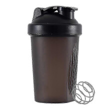 (Blue, One size) Sport Shaker Bottle 400ml Whey Protein Powder Mixing Bottle Plastic Drink Bottle Zekai