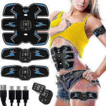 (As show, One size) Ems Muscle Toning Belt Electric Abs Stimulator Trainer Abdominal Exerciser Gym Fitness Workout