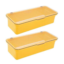(As show, One size) Flatware Tray with Lid,Utensil Storage with Lid Plastic Cutlery Tray,Cutlery Drawer Organizer Utensil Storage ContainerA