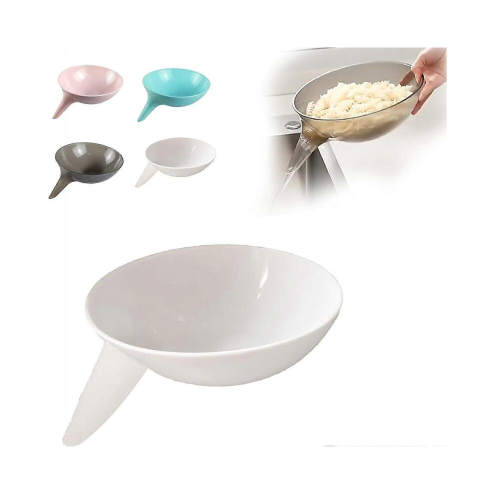(1Pcs,White)Drainer Food Basket with Spout, Multifunctional Draining Bowl, Kitchen Sink Drain Basket, Vegetable Fruit Drain Basket Colander