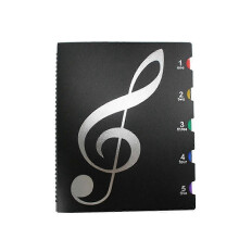 (As show, One size) Sheet Music Folder, 60 Pages, Sheet Music/Holder,Black music folder