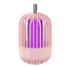 (Pink)Bug Zapper Outdoor Indoor, Mosquito Killer Lamp, Portable Mini Fly Killer Electric Silent Non-Toxic Effective Mosquito Lamp