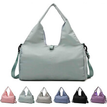 (Green) Sports Gym Bag, Women's Yoga Bag for Yoga Mats, Travel Duffel Bag, Carry Bag, Oxford Fabric Waterproof Training Bag