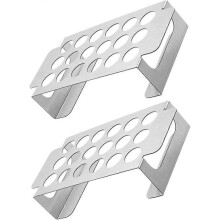 (2pcs) Jalapeno Poppers Rack for Grill, 18 Hole Stainless Steel Popper Holder, Drumstick Chicken Wings Roaster for BBQ Smoker Oven