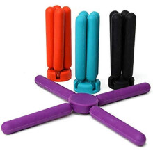 4Pcs Cross Silicone Potholder Coaster, Collapsible Silicone trivets, Silicone Trivet Mat