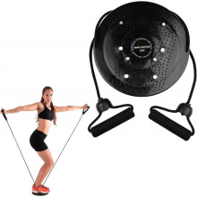 (Black) Waist Whisper Disc, Waist Whisper Exerciser, Waistwhisper, Body Shaping Waist Twisting Disc, Home Slimming Waist Twisting Disc