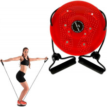 (Red) Waist Whisper Disc, Waist Whisper Exerciser, Waistwhisper, Body Shaping Waist Twisting Disc, Home Slimming Waist Twisting Disc