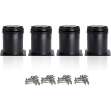 (As show, One size) 4x 50mm Adjustable Black Furniture Feet with Stainless Steel Screws
