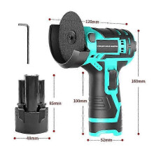 (As show, One size) Mini Cordless Angle Grinder with 12V Rechargeable Battery - Metal/Wood Cutting Battery and Charger Included