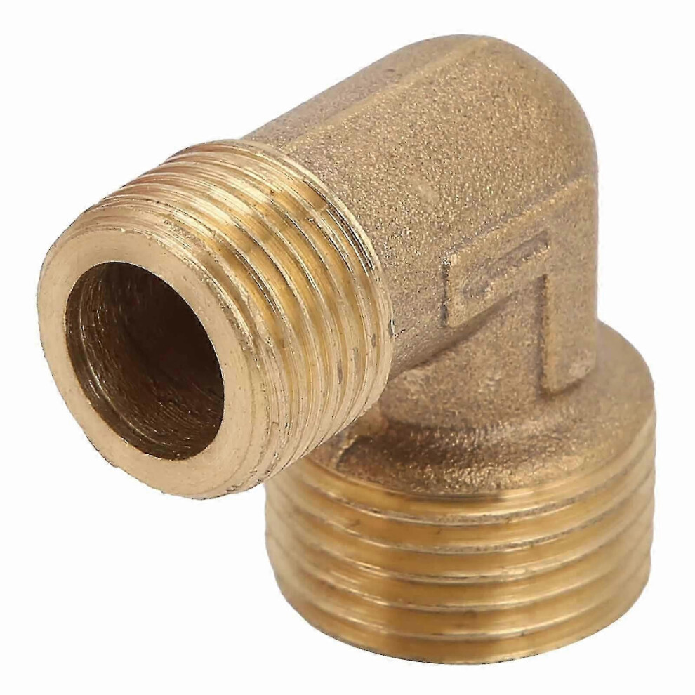 (As Show, One Size) 1100W Air Compressor 90 Degree Elbow Brass 1Way Check Valve Accessories Fittings1/2X3/8 Without Chamfer 4632597837910