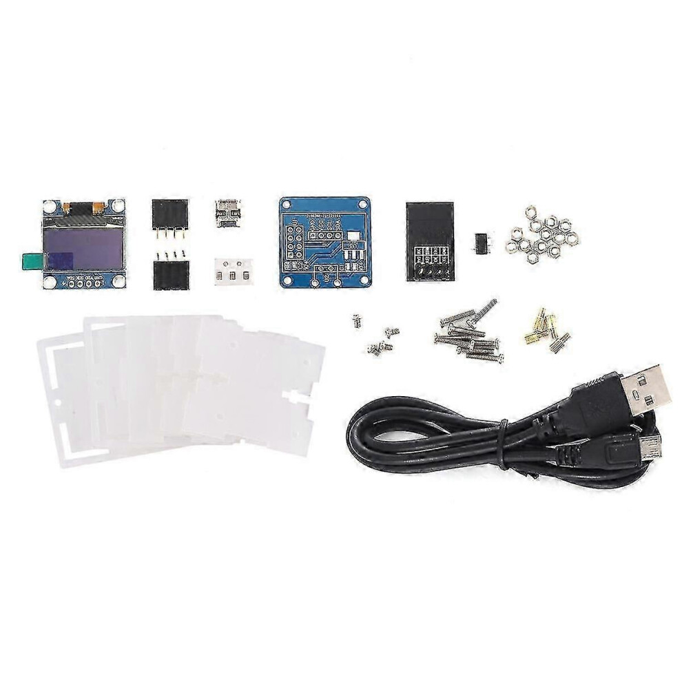 (As Show, One Size) Esp8266 Diy Electronic Kit Mini Clock Oled Display Connect With Shell Diy Soldering Project,Electro 4631898249958