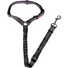 (As show, One size) Headrest Dog Seat Belt Adjustable Dog Seat Belt Suitable for Small And Large Dogs Shockproof High Elasticity Durable Safety Belt (Black)