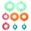 (As show, One size) DIY Pompom Maker Kit - 8 Pieces in 4 Sizes 1
