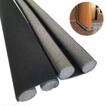 (As show, One size) Twin Door Draft Stopper, Under Door Bottom Seal Strip Noise Blocker For Door Insulation And Soundproofing, 95cm Length Adjustable Black Zekai