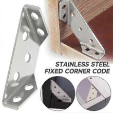 (50Pcs, One size) 1/20/30/50pcs Universal Triangle Bracket Shelf Cabinet Table Chair Support Thickened Stainless Steel Connector Angle Corner Brackets Zekai