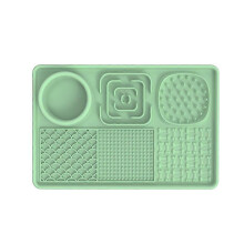 (Green) Silicone Dog Lick Mat with Suction Cup, Food Grade Slow Feeder & Non-Slip Dog Lick Pad for Dog Treats, BPA Free