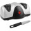 (As show, One size) Two-Level Electric Knife Sharpener - Black/Silver (Material: ABS Plastic) 1