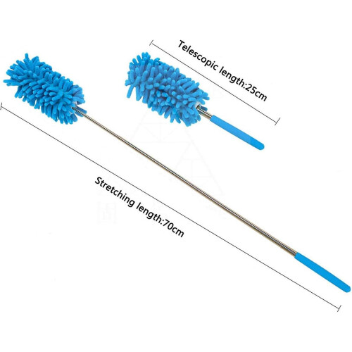 (As show, One size) 3 Pieces Telescopic Duster, Extendable Foldable Washable Duster Chenille Dust Brush Mop Microfiber Duster 1