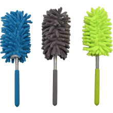 (As show, One size) 3 Pieces Telescopic Duster, Extendable Foldable Washable Duster Chenille Dust Brush Mop Microfiber Duster