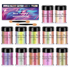 (As show, One size) 12 Color Natural Nails Art Powder Colorful Pigment for Epoxy Resin Practical Saturated Shades Jewelry Making Supplies