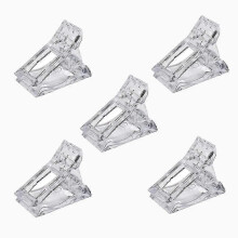(As show, One size) Transparent Nail Tips Clips - 5 Pieces Nail Tool Clips for Nail Art