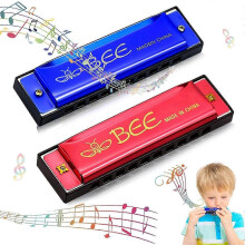 (As show, One size) Harmonica Set - 2 Pieces in C Major 10 Hole Diatonic for Beginners