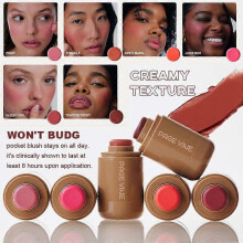 (01Piggy, One size) Pocket Blush Stick 6 Colors Lip And Cheek Hydrating Stick Highlight Brightening Natural Hydrating Muscles (1pcs)