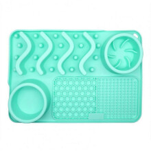 (Green) Licking Mat for Dogs, Upgraded 3 in 1 Slow Feeder Dog Bowls Dog Licking Mat with Suction Cups, for Anxiety Relief