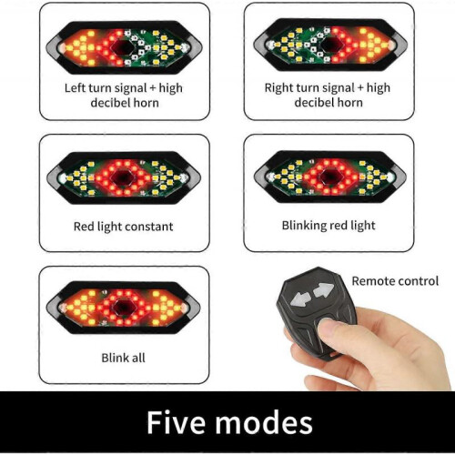 Electric Scooter Turn Signal, Remote Control Electric Scooter LED Blinker Tail Light Compatible Max G30/Ninebot/Segway Series E Scooter 2