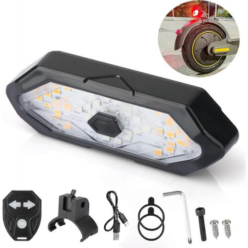Electric Scooter Turn Signal, Remote Control Electric Scooter LED Blinker Tail Light Compatible Max G30/Ninebot/Segway Series E Scooter