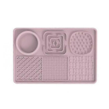 (Pink) Silicone Lick Mat Dog, Lick Mat with Suction Cups, Lick Mat Dog Slow Feeder Dog Lick Mat Pet Feeding Mats BPA Free Dishwasher Safe