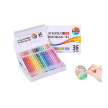 (36 Color) Langou 3D Acrylic Painting Gel Pens, Glitter Gel Pens Coloring 1.0 Art Supplie