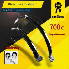 (with Retrofit ring, 700c) Bicycle Extended Mudguard Wings Fixed Gear Bicycle Gravel Road Bike Soft Plastic Mudguard Suitable For Bicycle Accessories