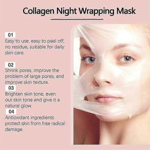 3packs Collagen Overnight Wrapping Mask - Elasticity Hydration, Ingredients 1