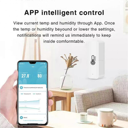 Wifi Temperature and Humidity Sensor Indoor Thermometer Hygrometer 2